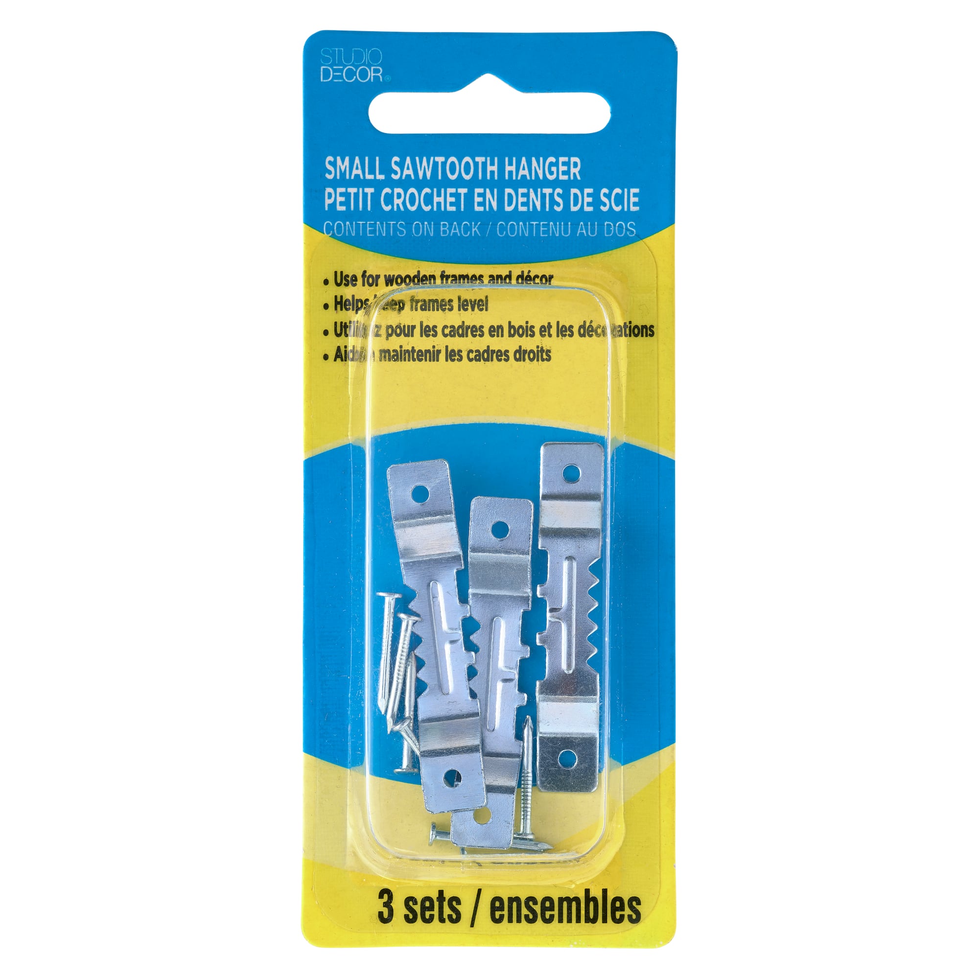 24 Packs: 3 ct. (72 total) Small Sawtooth Picture Hanger by Studio Décor®